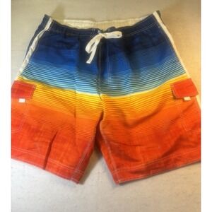 Wave Zone Swim Trunks With Pockets Mens XL Mesh Inside Key Pouch Tie Front